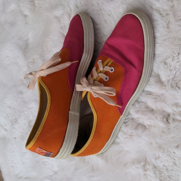 Paris Sport Club Shoes - Vintage pink & orange color block Paris Sport Club shoes